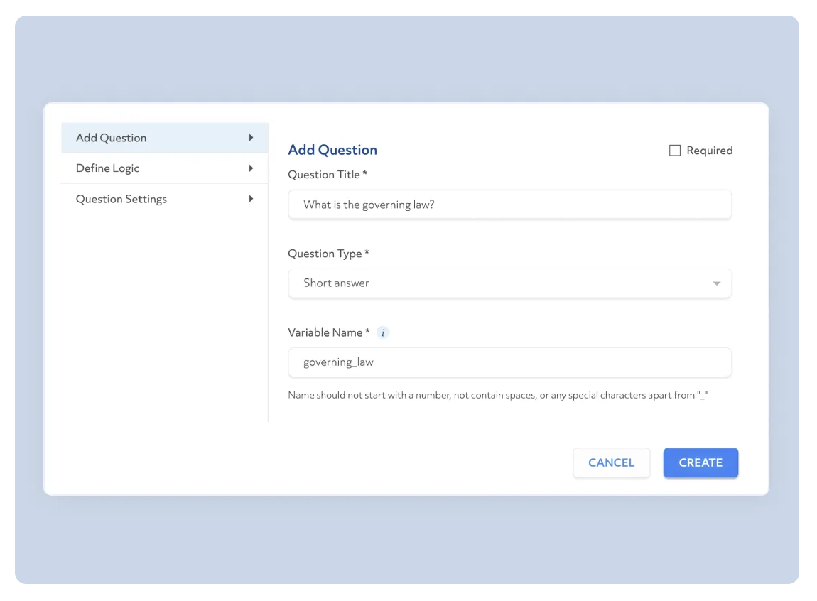 Generating MOUs instantly from templates through form fill