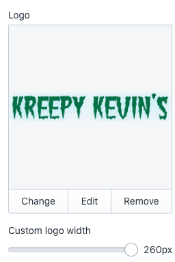 Upload logo to theme