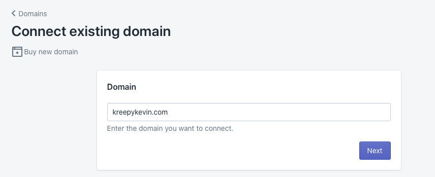 Connect your own domain