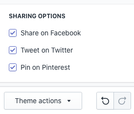 Sharing settings
