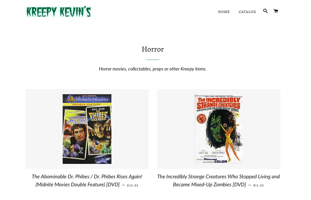 Horror Collection Page