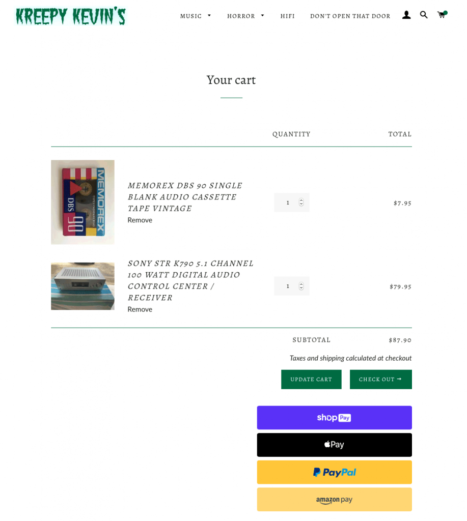 Check out page test