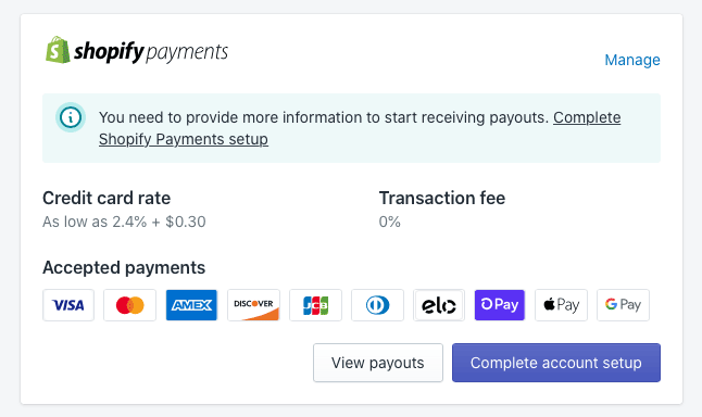 Shopify Payments