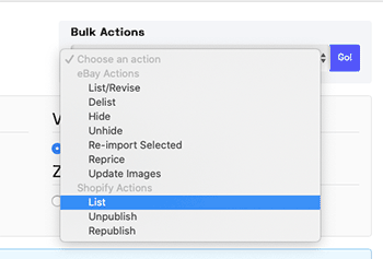 Bulk List to Shopify