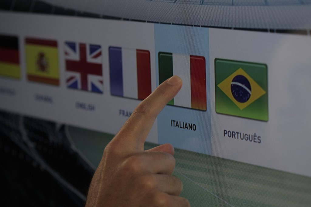 interatividade touchscreen