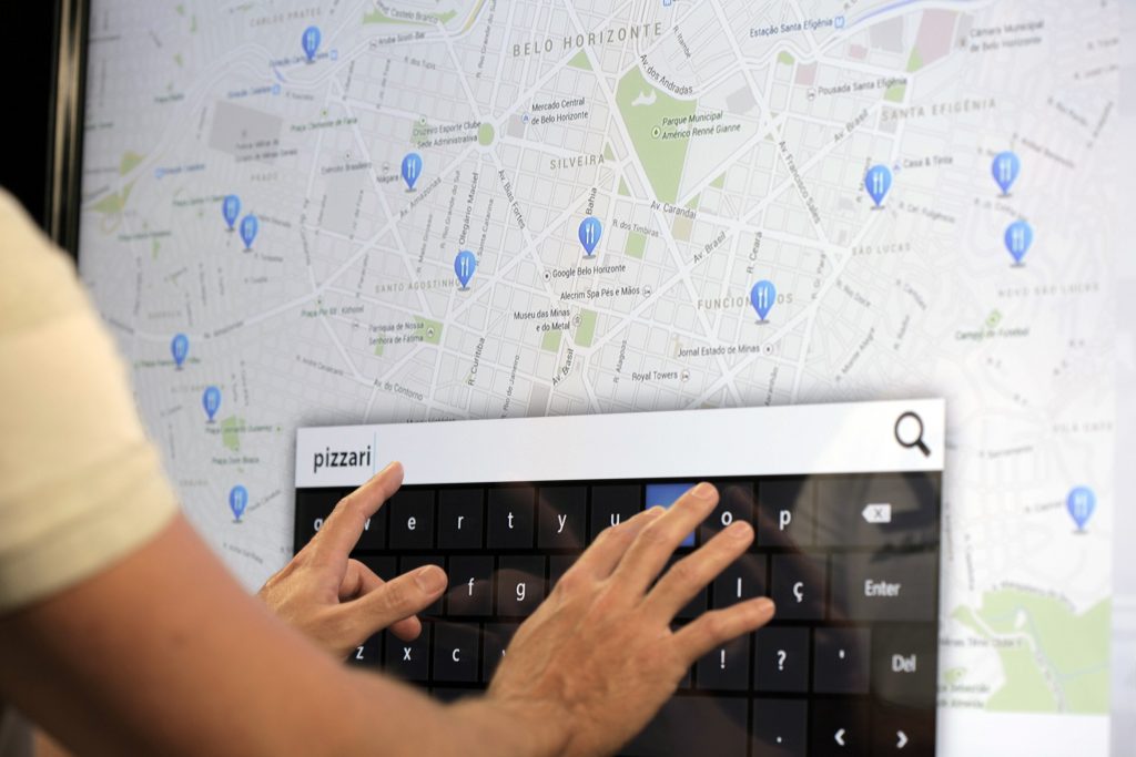 interatividade touchscreen