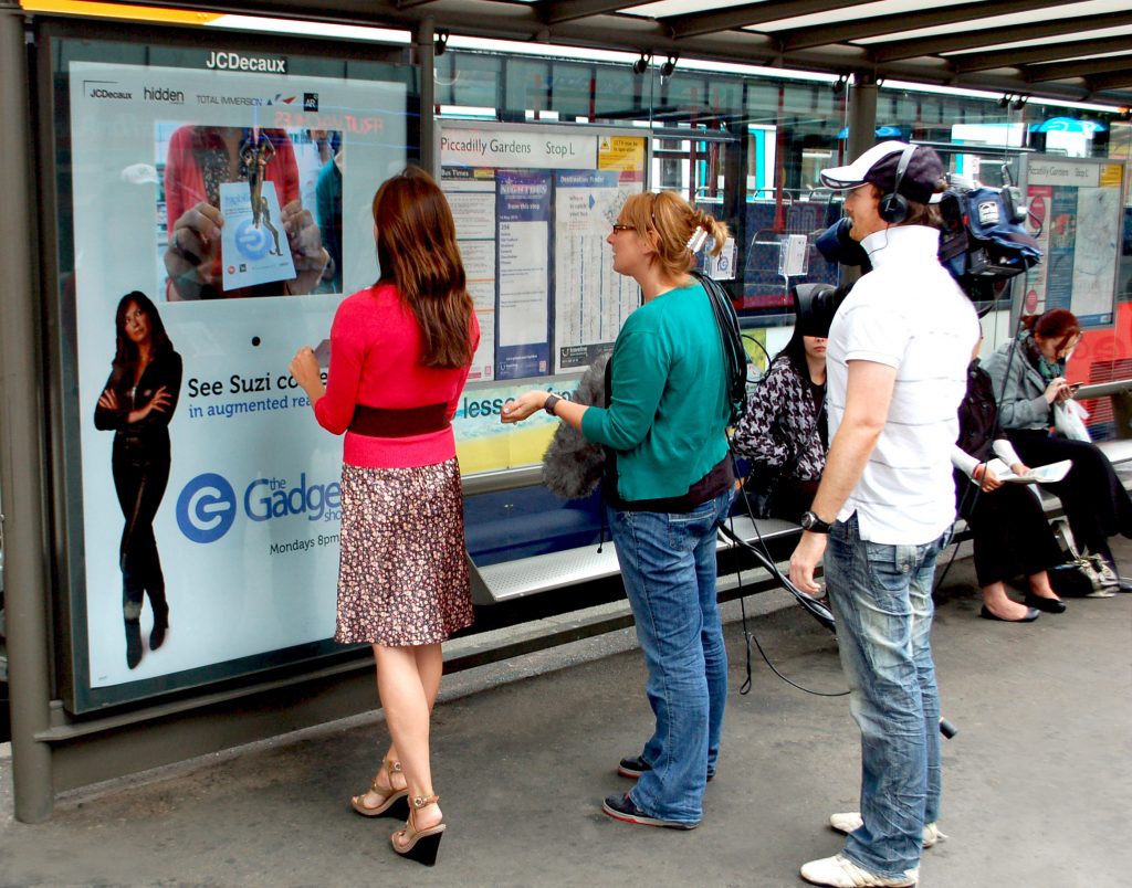 Touchscreen para abrigo de ônibus
