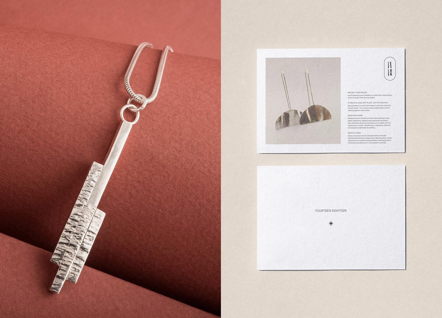 1418 Jewellery care cards by ES