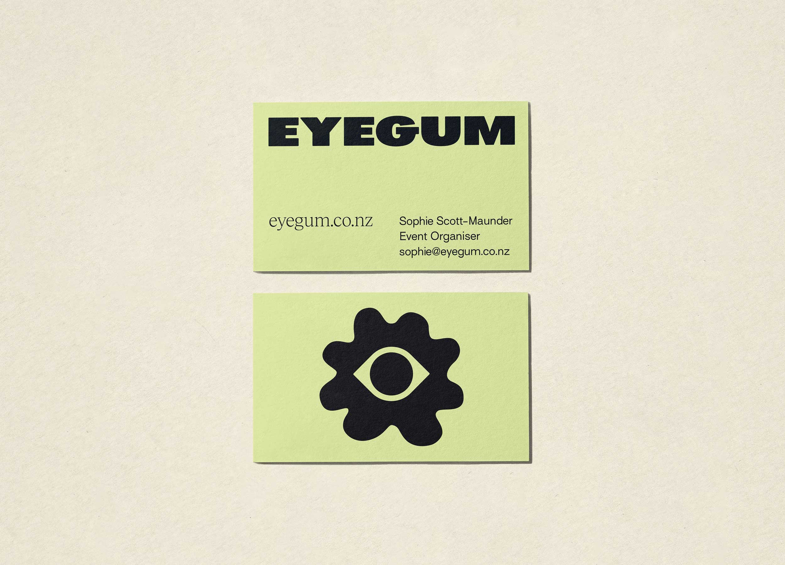 Eyegum business card designs