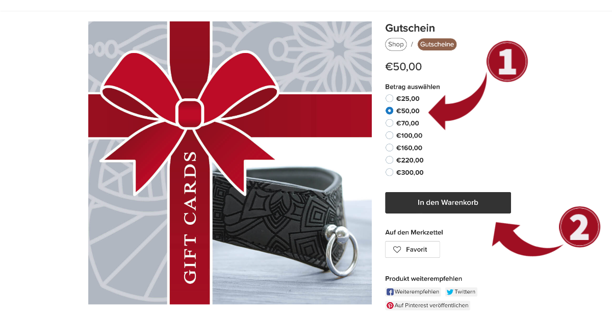 Gutscheinkauf Anleitung