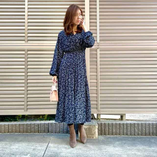 花柄ワンピースで大人可愛いを作る!30代・40代にもぴったりお手本