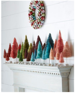 Modern Holiday Decor Bristle Brush Trees