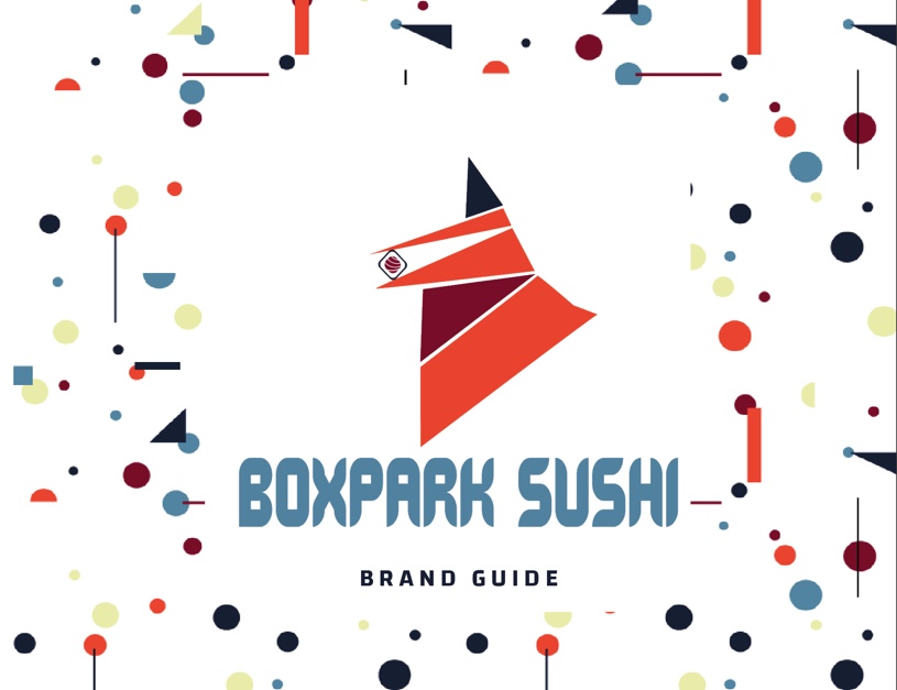 Image of BoxPark Sushi brand guide cover