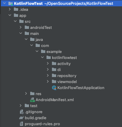 code block on kotlin flow test