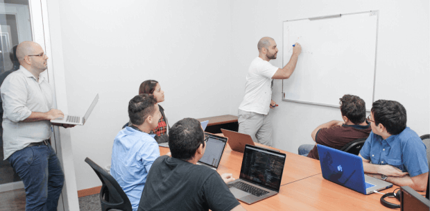 Highly-skilled dev team at work