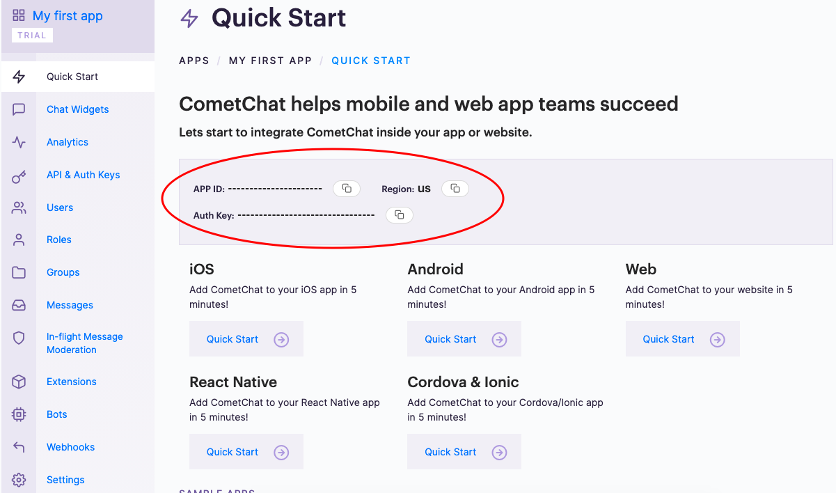 s afeaabeafefdbafaafccaaf cometchat quickstart