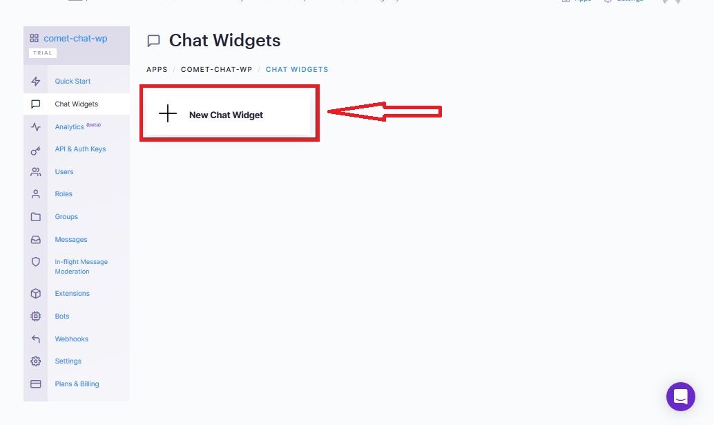 New Chat Widget