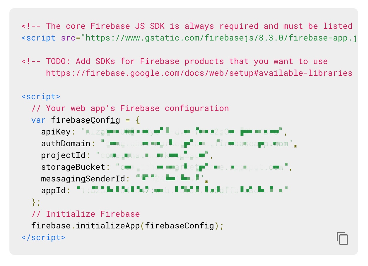 Firebase Project Credentials