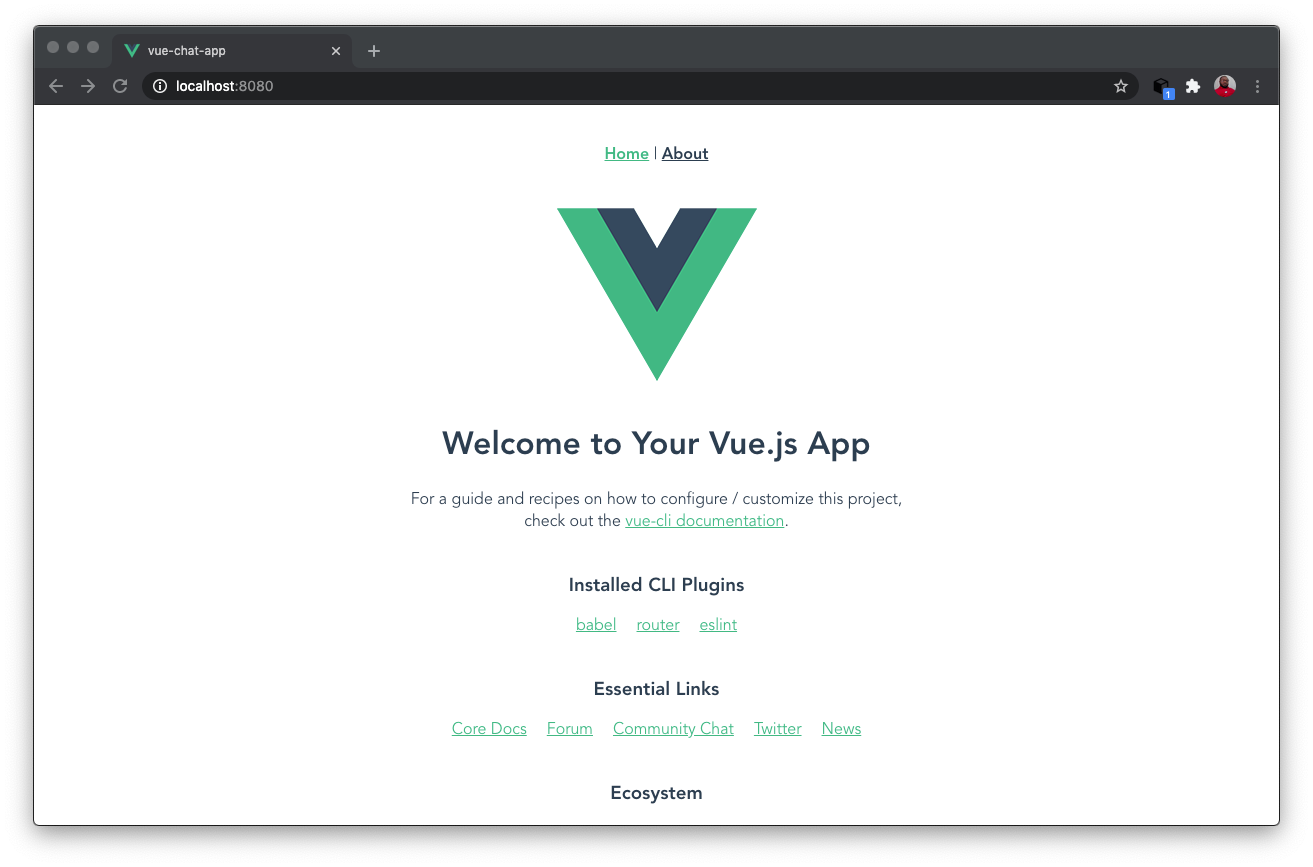 Creating Vue App