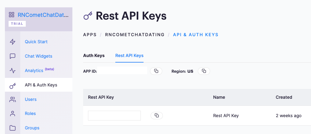 s beaecebbcfdadebeadbadcb cometchat rest api key