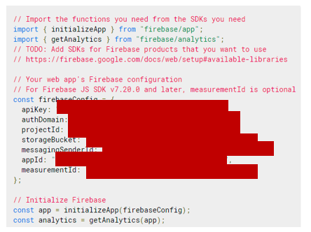 Firebase credentials