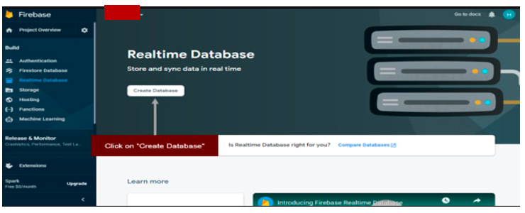 Click on “Create Database