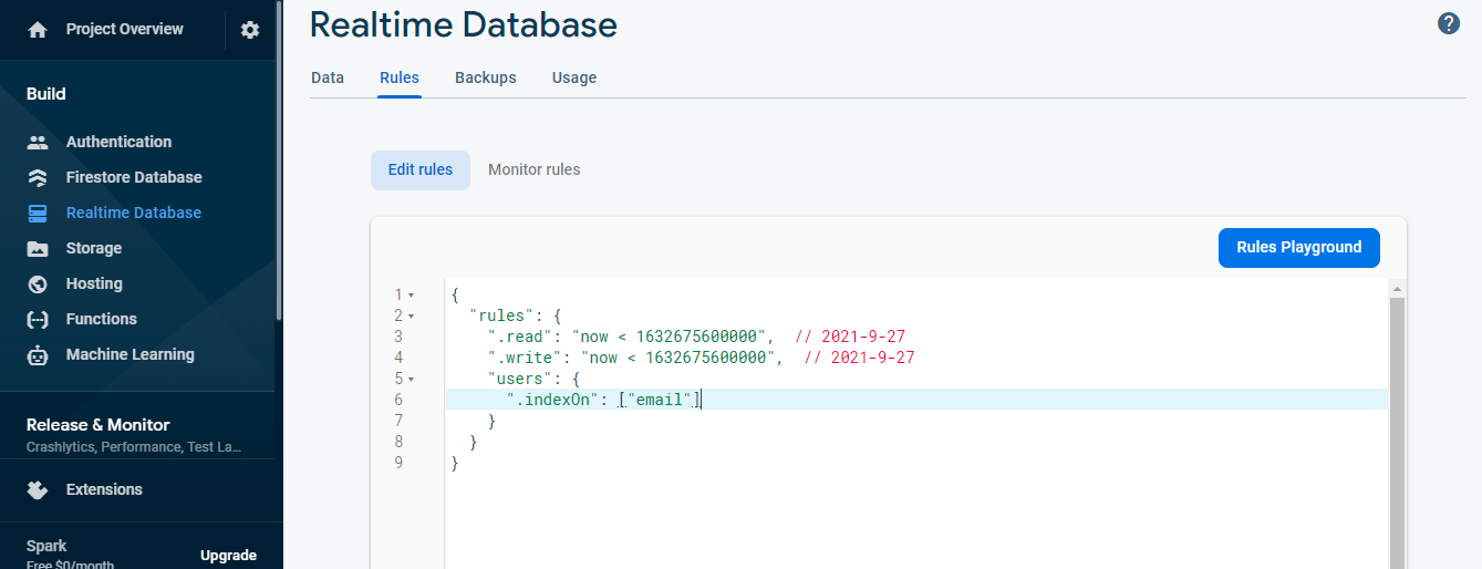 Update database rules for better performance