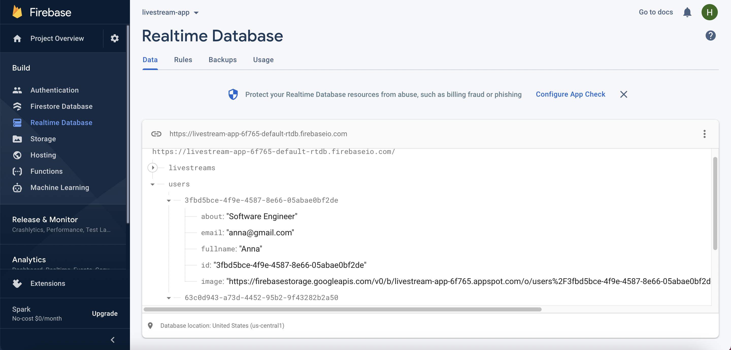  Data Structure - User