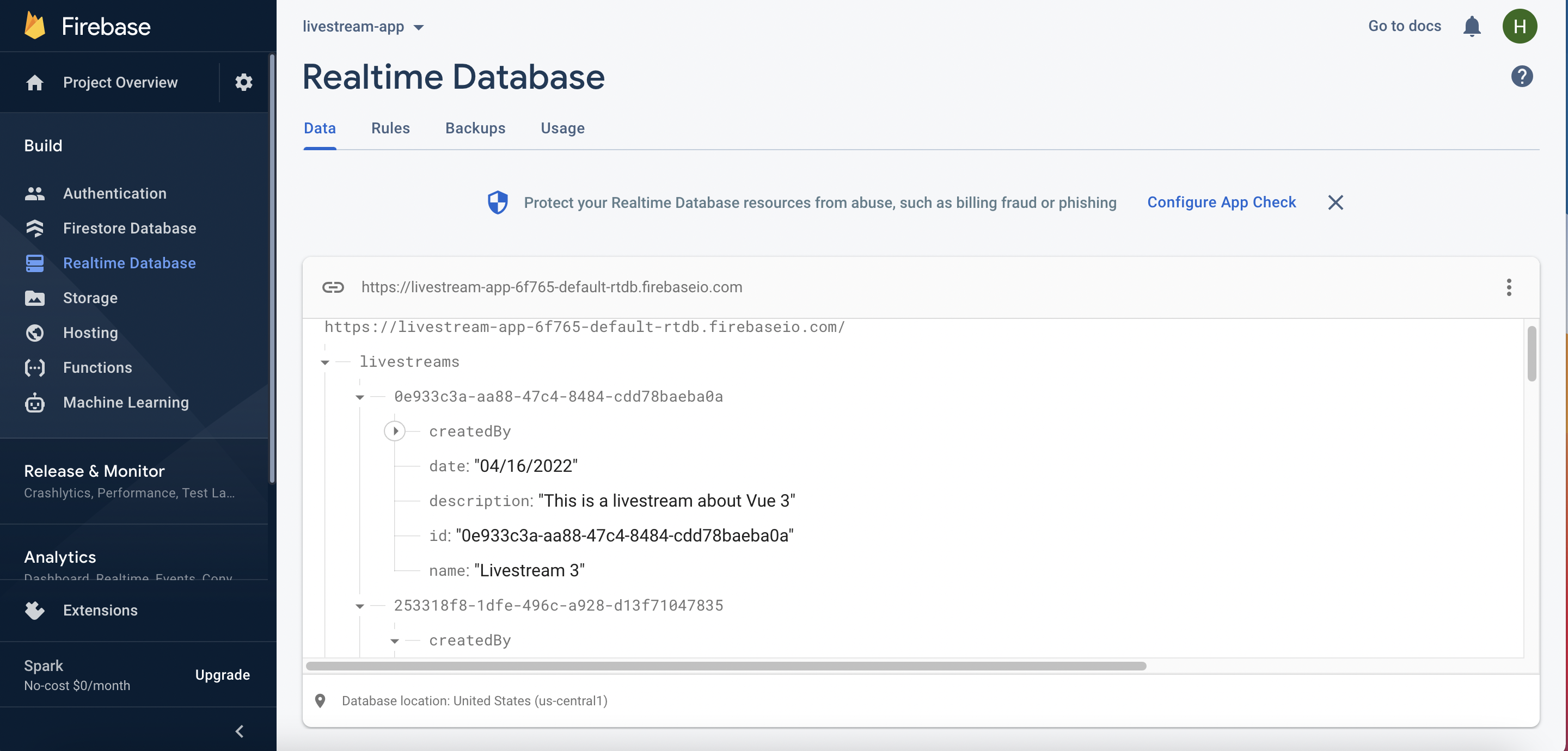 Data Structure - Live Streams