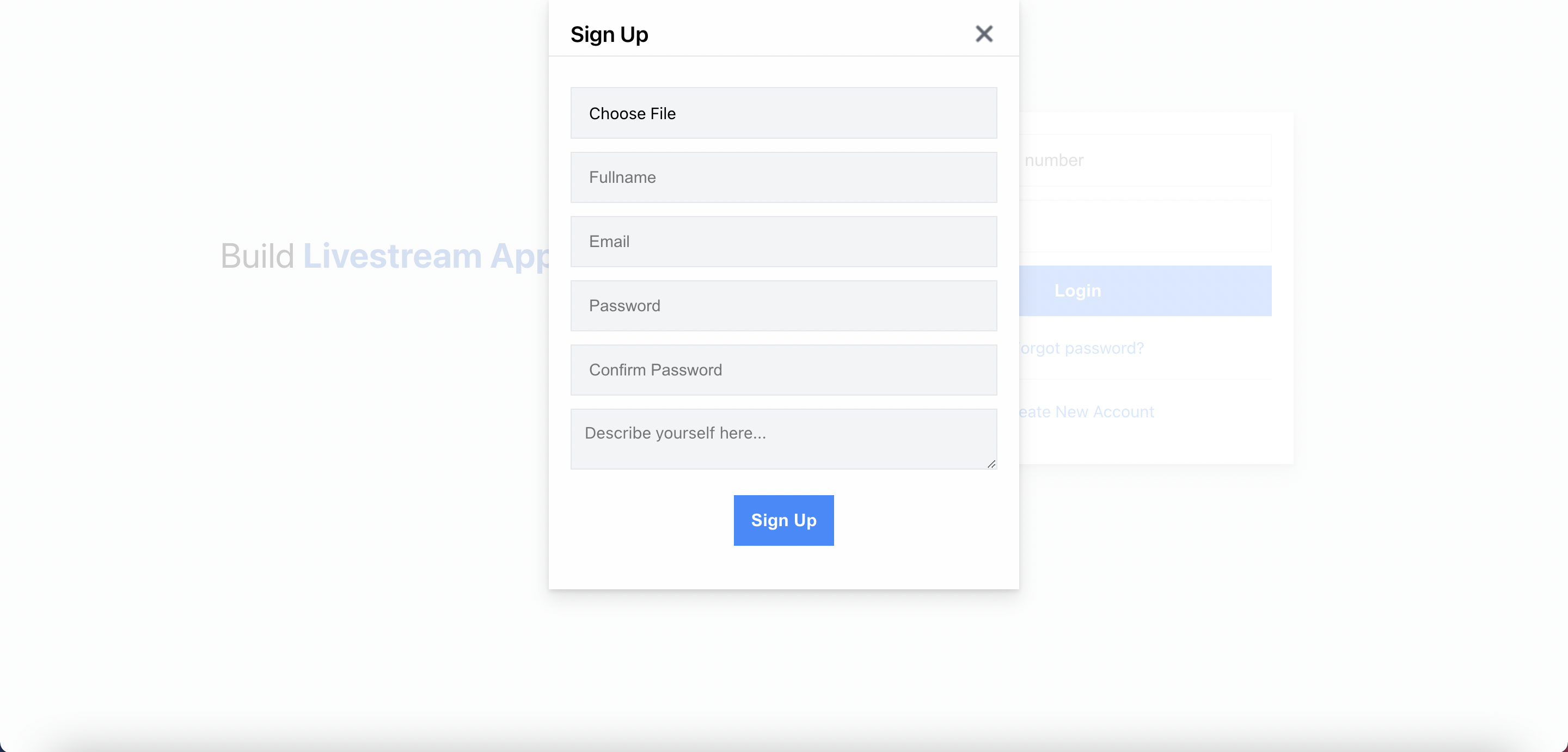 The Sign Up Component