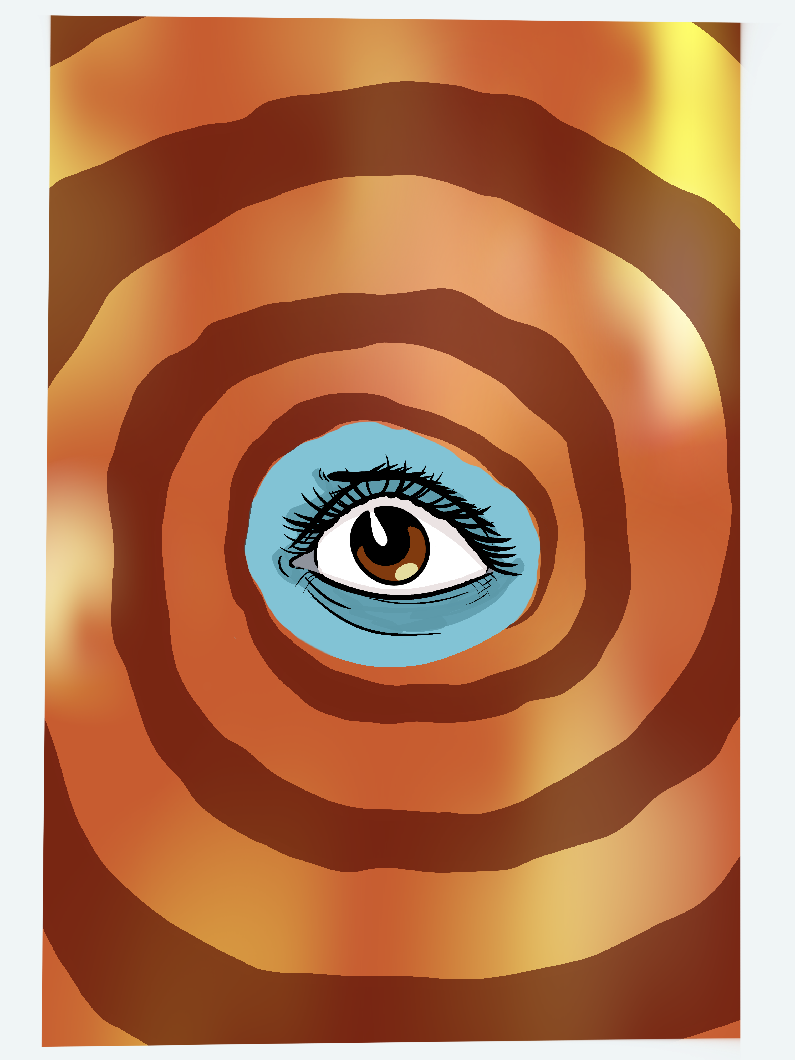 Uneasy eye digital drawing