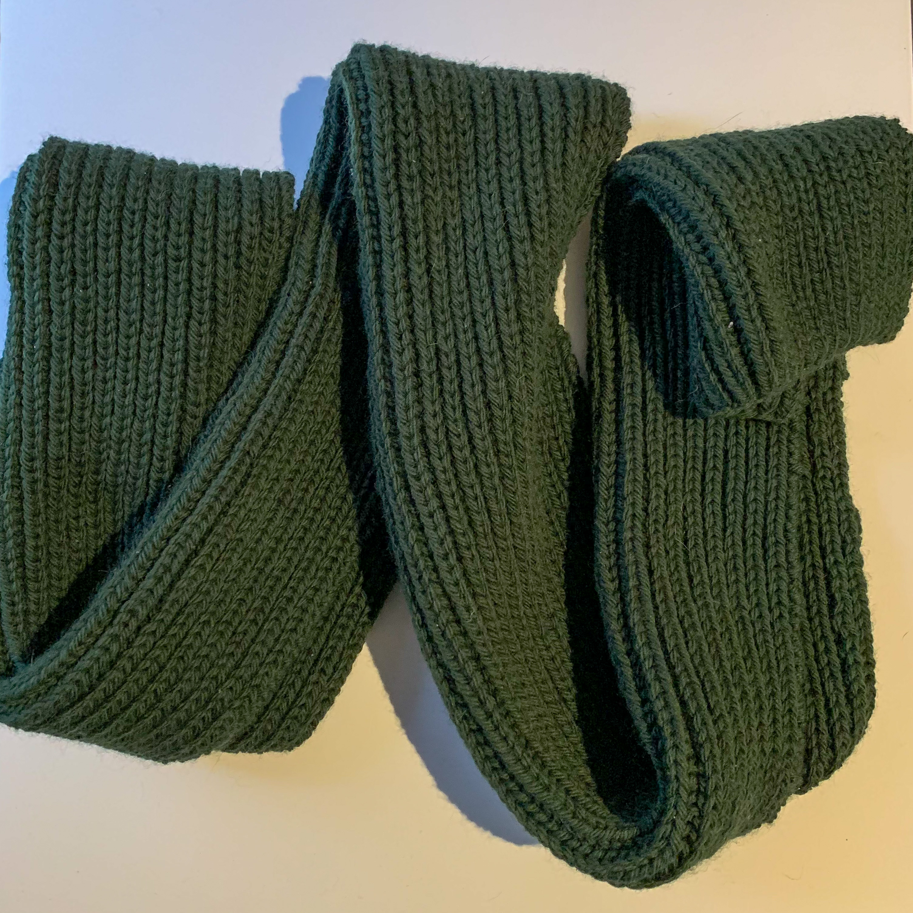 Forest Green Fisherman's Rib Scarf
