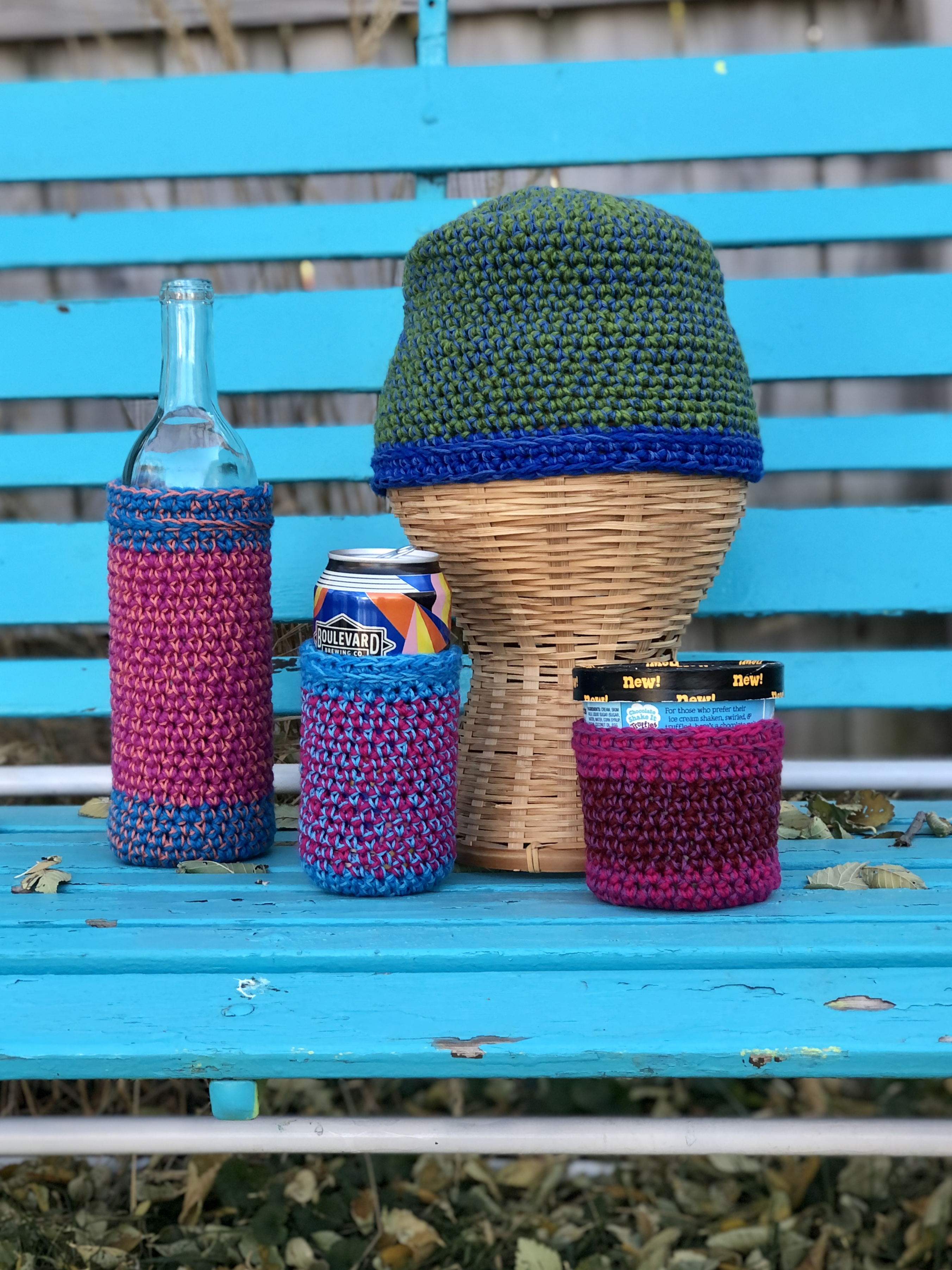 Adult beanie and koozies