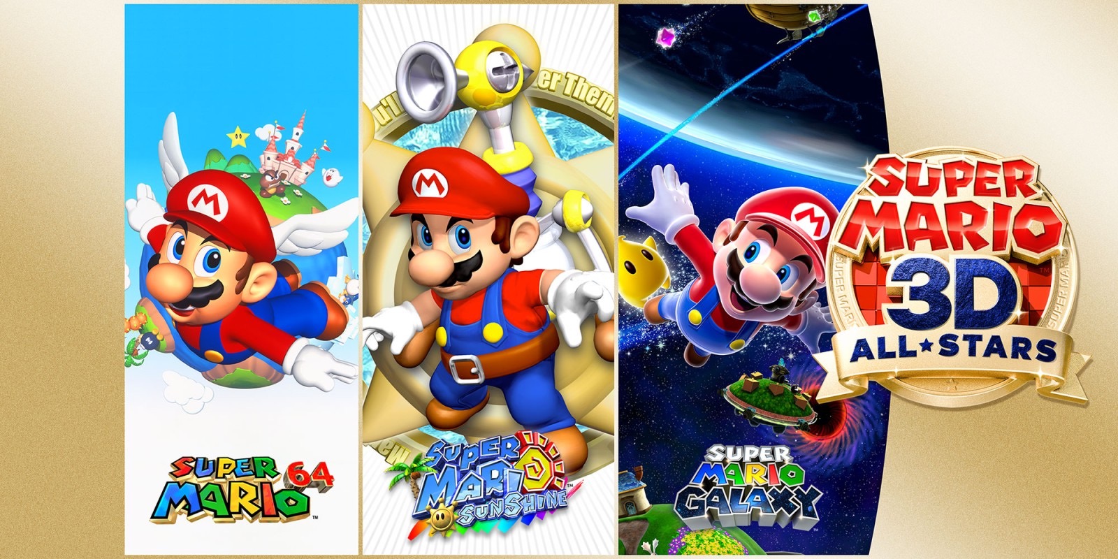 A promotional shot of Super Mario 3D All-Stars