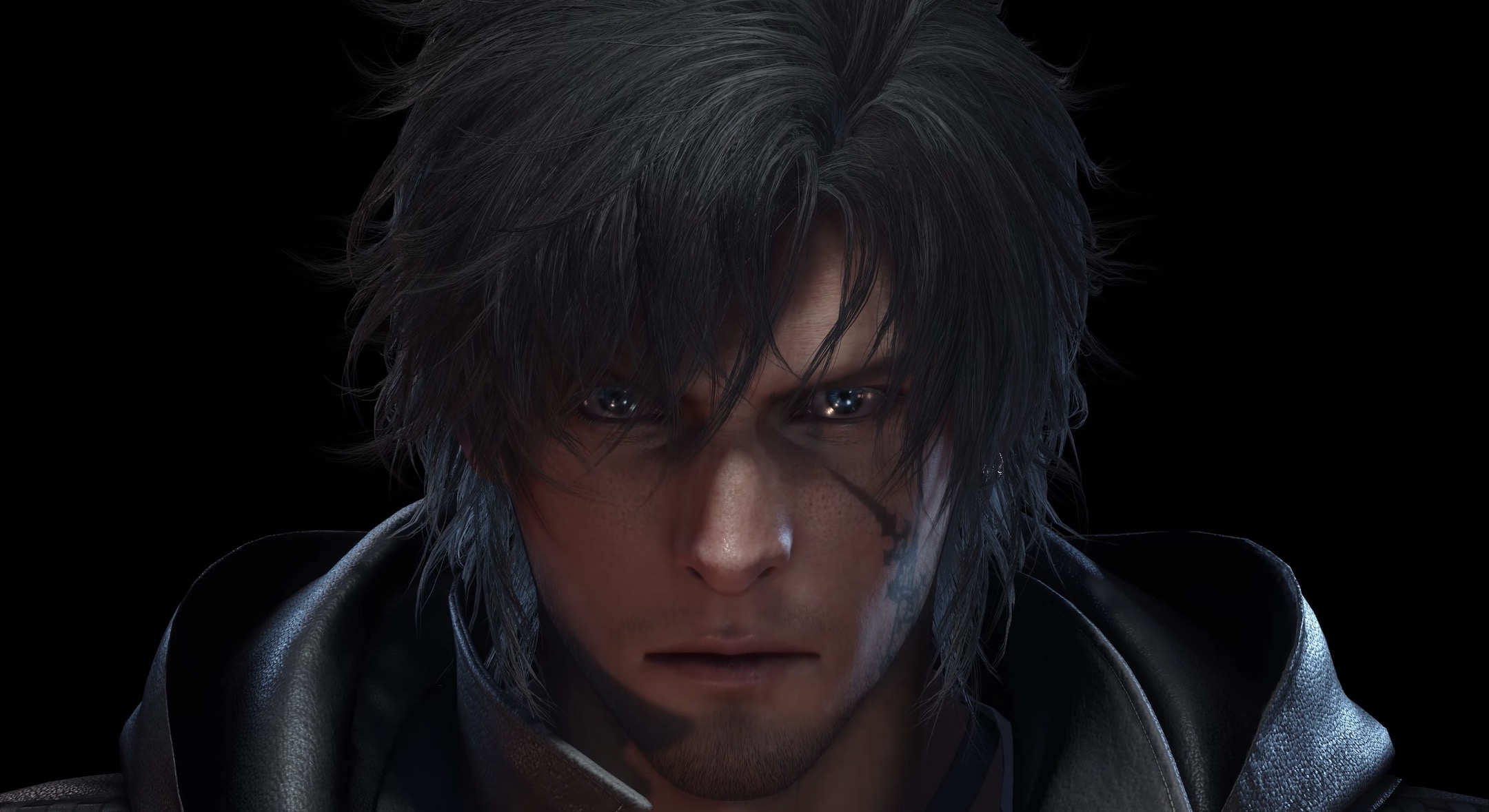 A portrait shot of an extremely serious looking soldier.