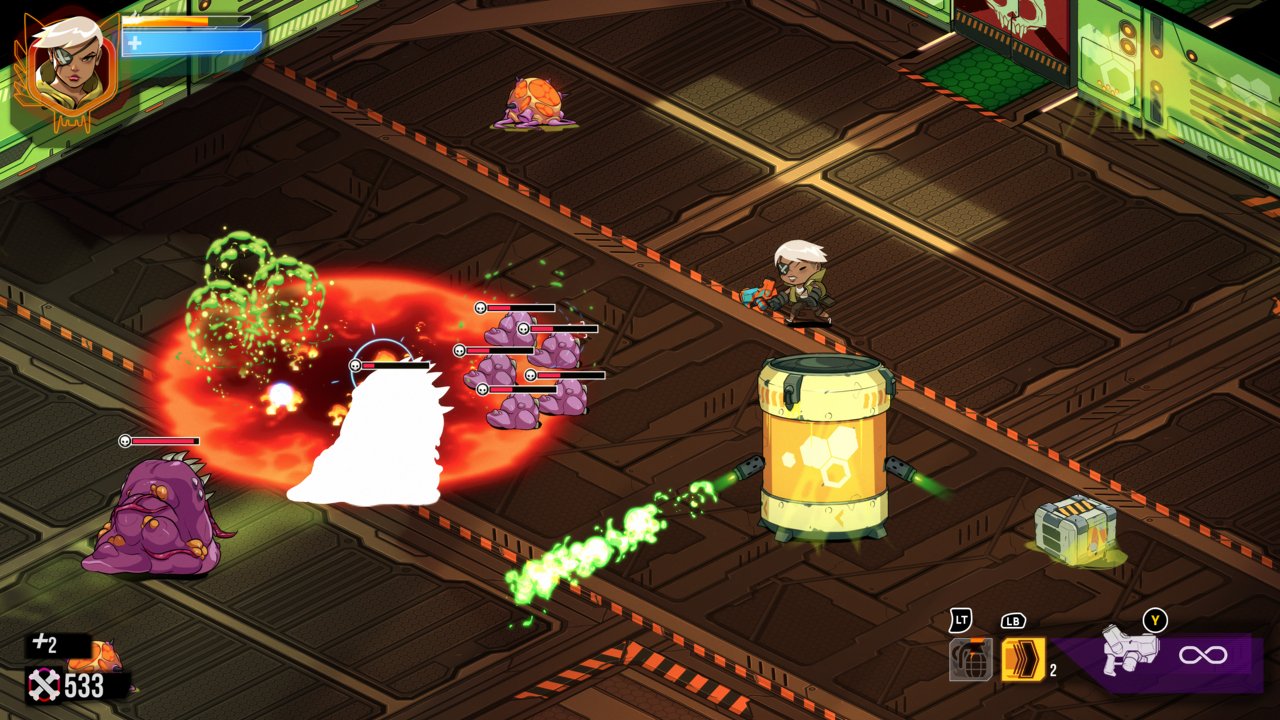 Some enemy creatures split into 5 tiny versions of themselves when you kill them!