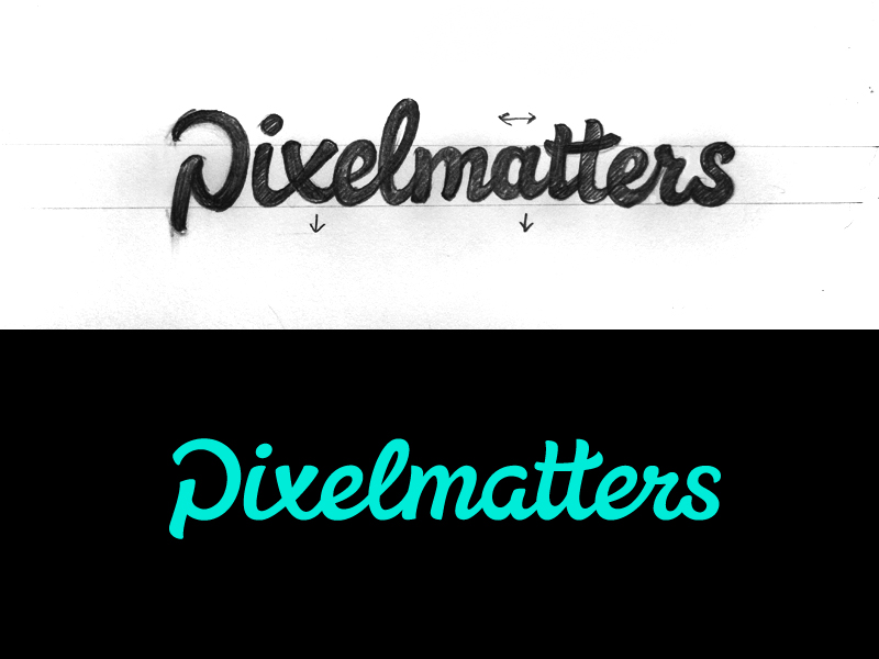 Pixelmatters old logo early draft
