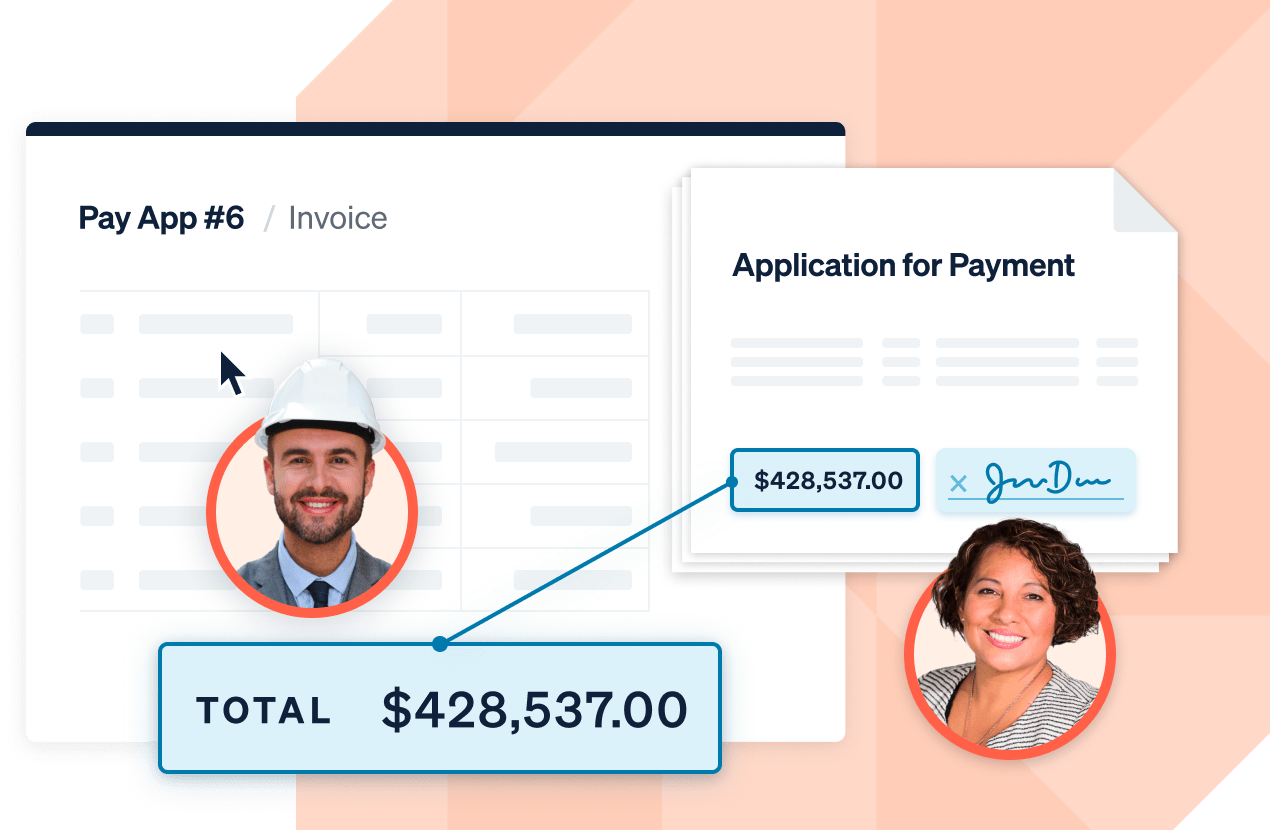 project manager and accountant generating a pay app