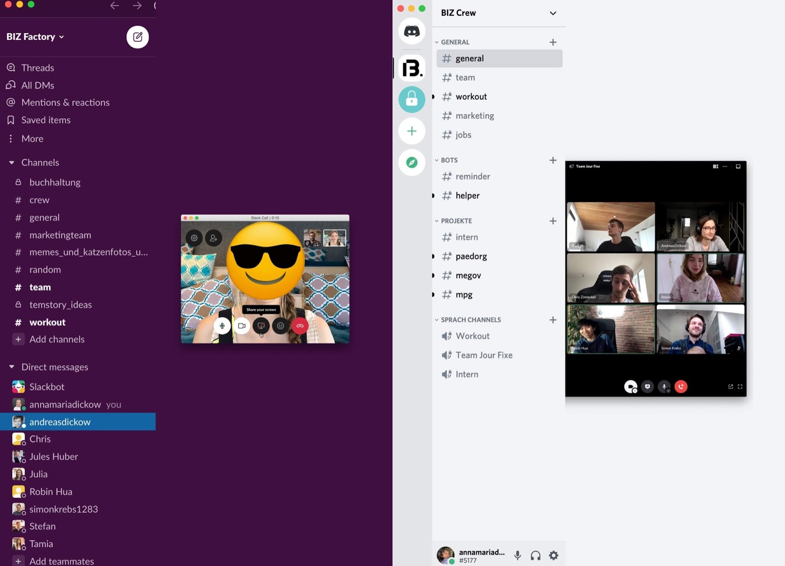 Channels & Videochats der Anbieter Slack vs. Discord im Direktvergleich