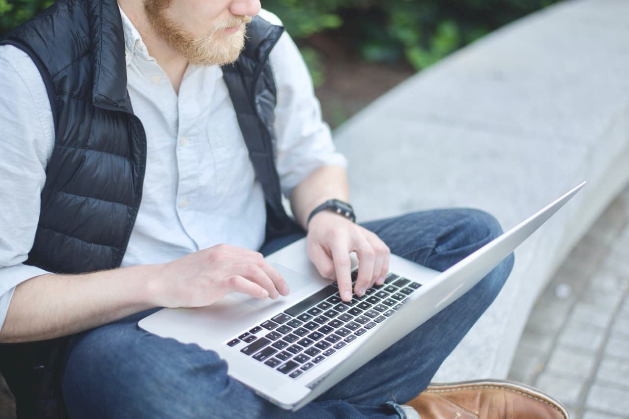 Man with laptop