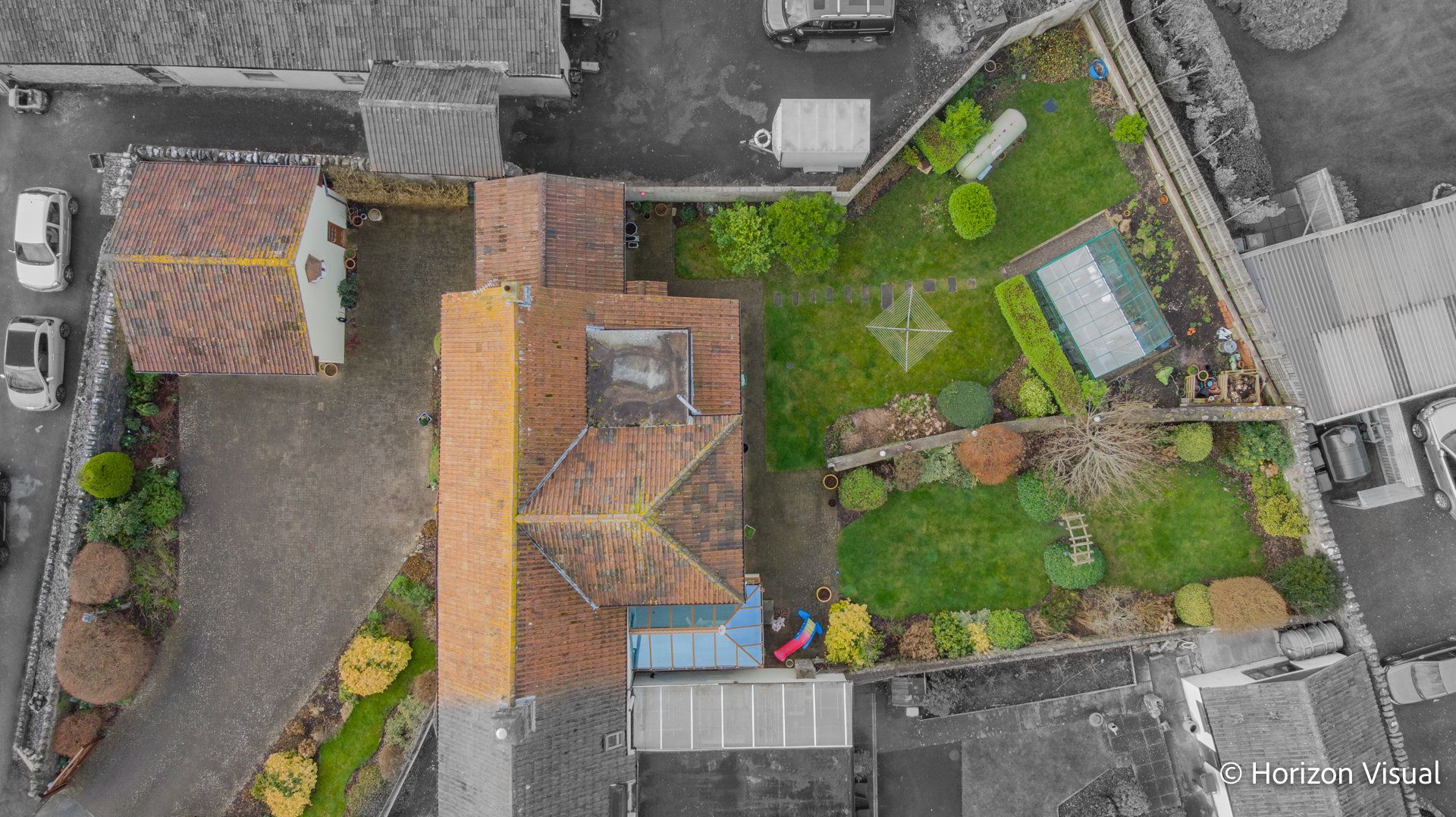 Aerial Drone Photography for Bloxham & Barlow Estate Agent in Wick St Lawrence Horizon Visual