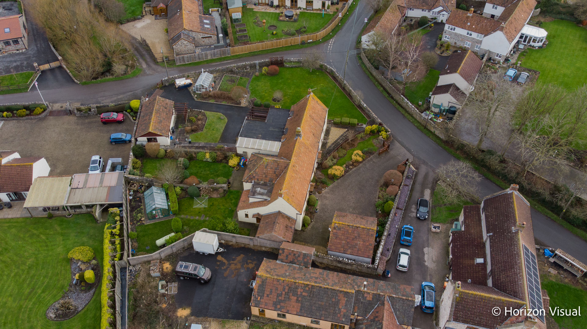 Aerial Drone Photography for Bloxham & Barlow Estate Agent in Wick St Lawrence Horizon Visual