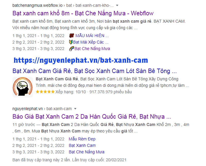 Bạt xanh cam khổ 4m giá rẻ 2021