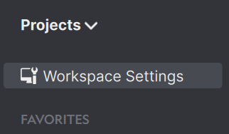 The Workspace Settings button in Anchorpoint