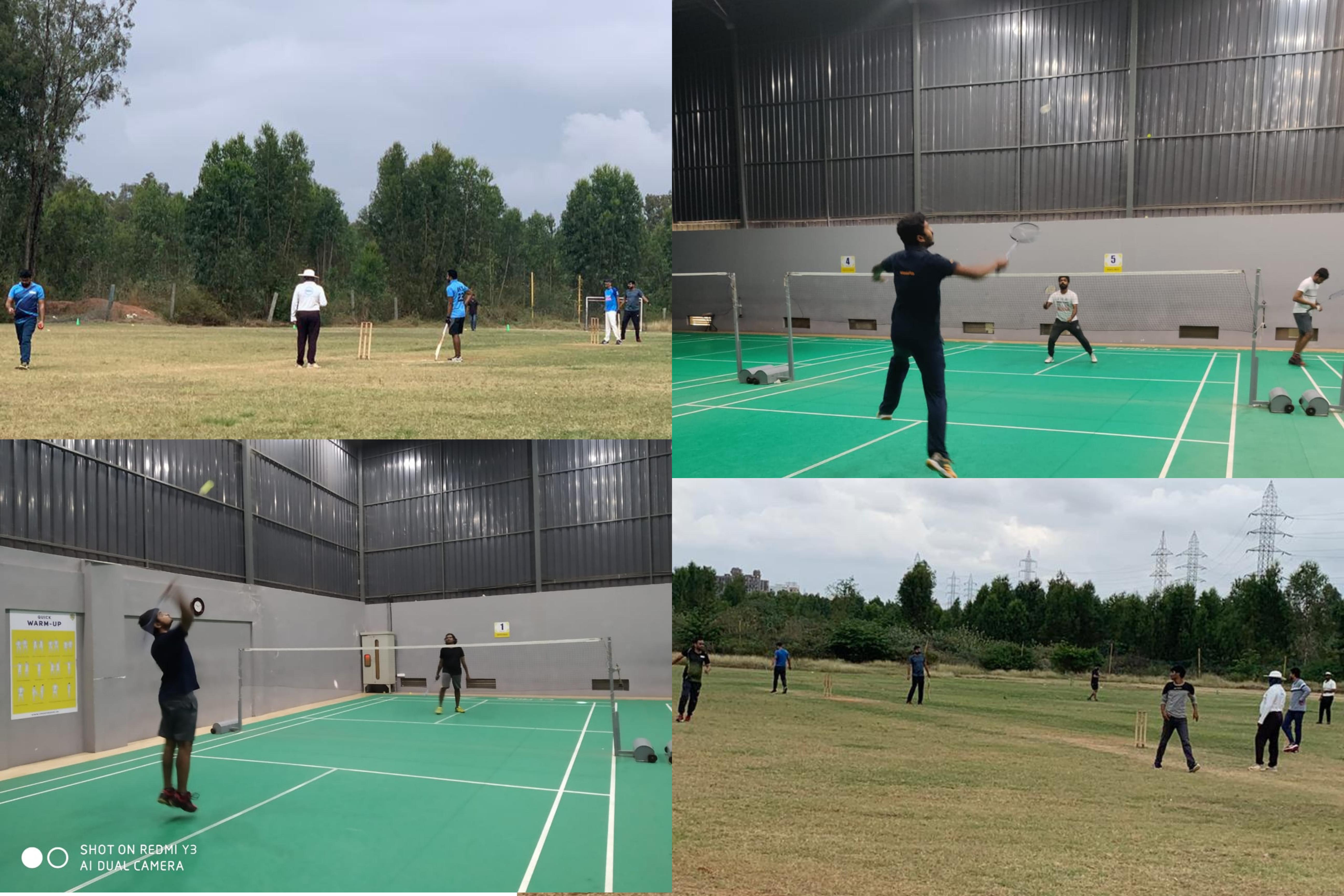 Shadowfax Team Playing Batminton And Cricket