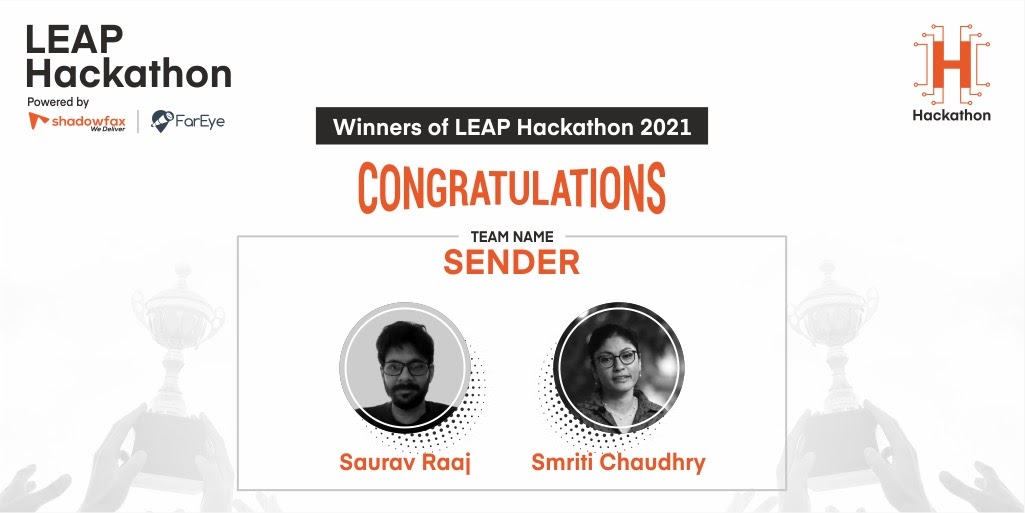Winners Of Leap Hackathon 2021c- Team Sender