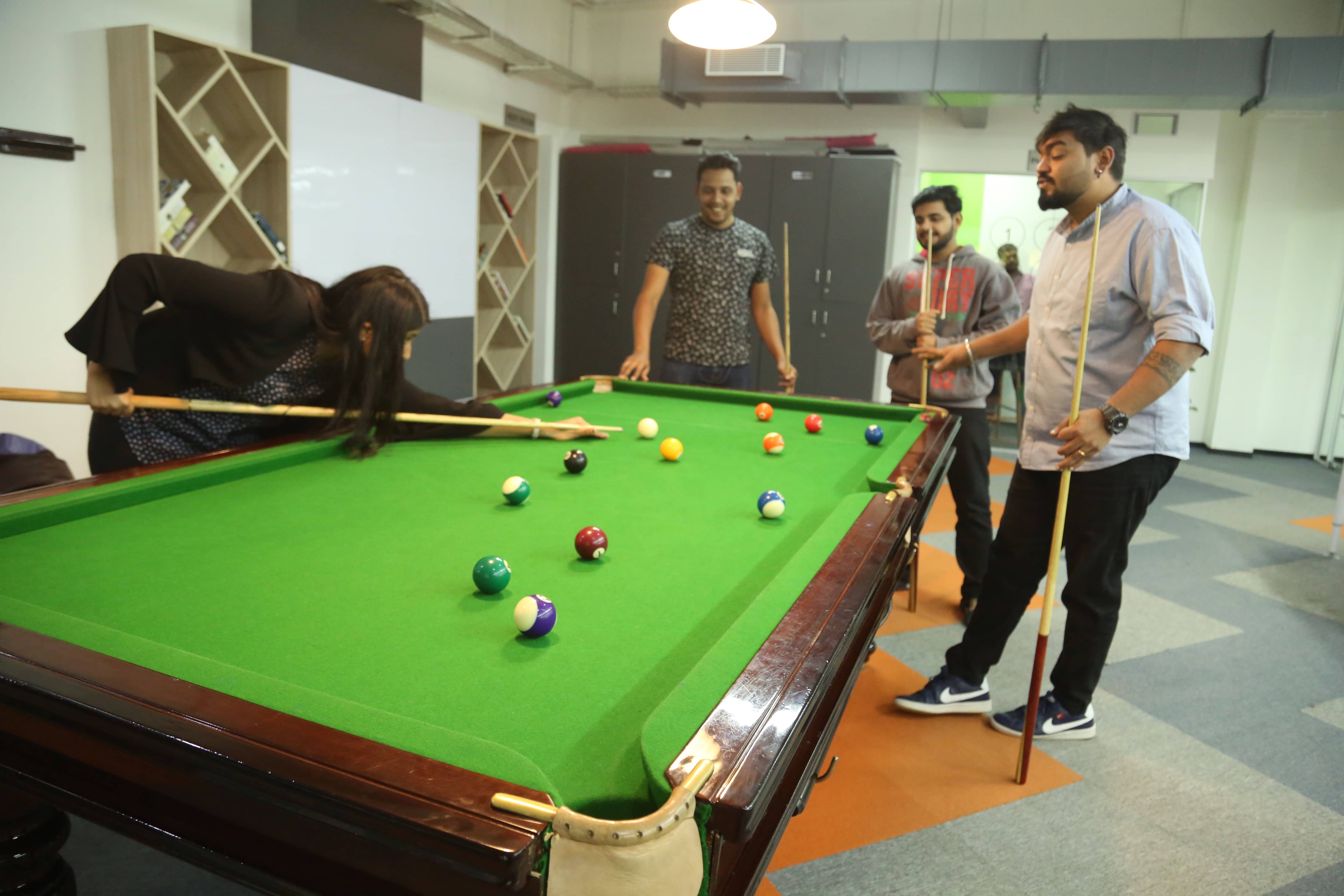 Shadowfax Team Playing Snooker