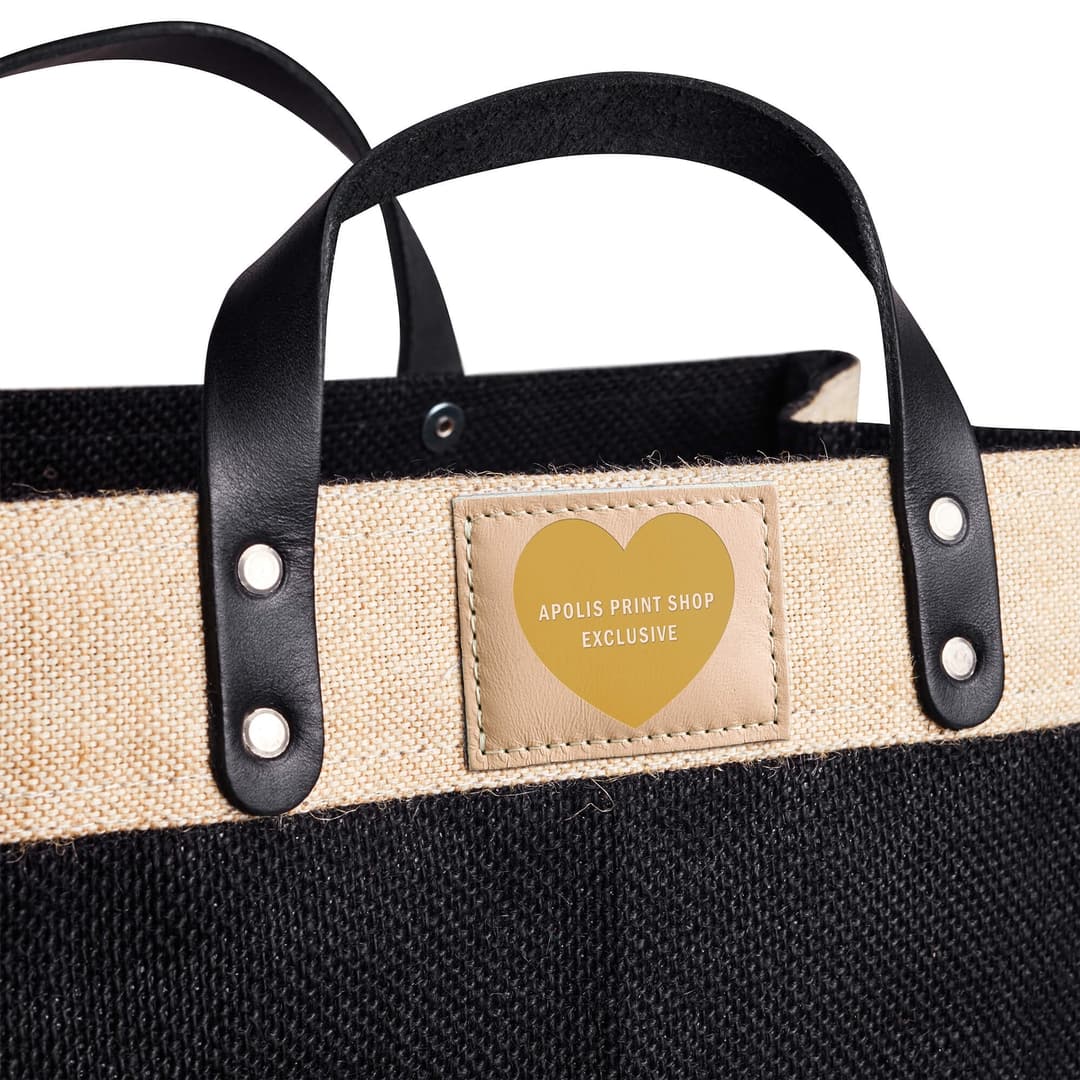 black love letter small top handle bag