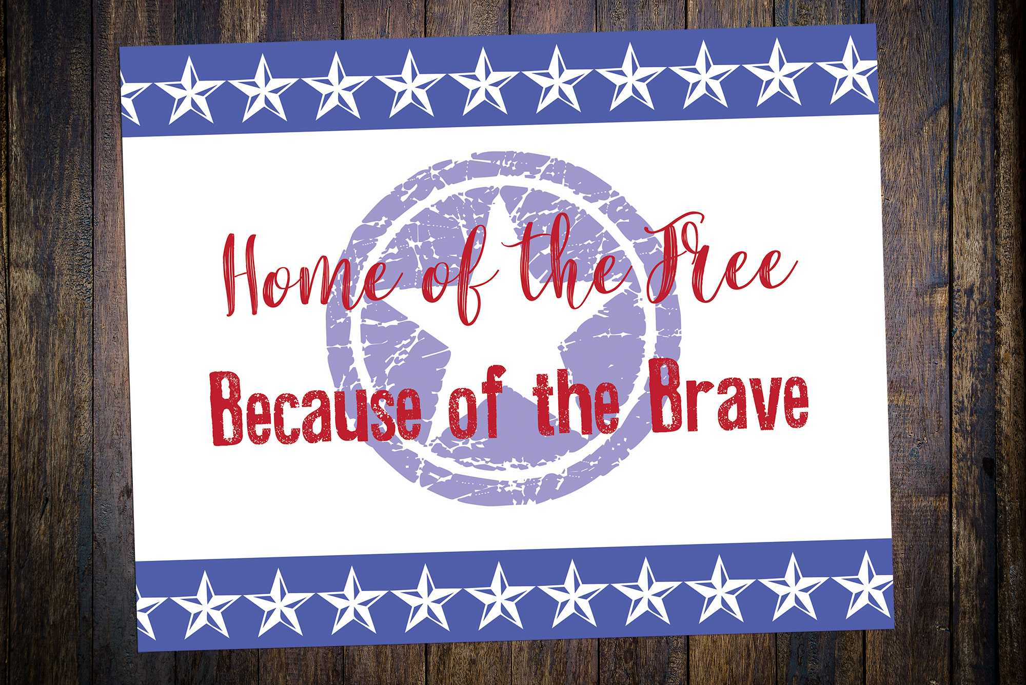Free Patriotic Printable. Memorial Day Printable, Patriotic Prints, Home of the free because of the brave