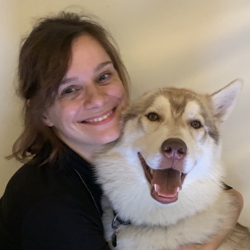 Tamara & Pushka the husky